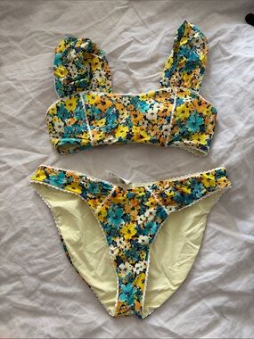 L*Space Giselle Floral Bikini Top with matching bottom
